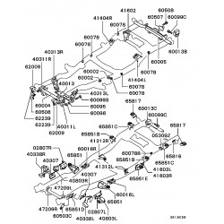 MR125284 BRAS DE SUSPENSION AVANT INFERIEUR MITSUBISHI d'origine authentique