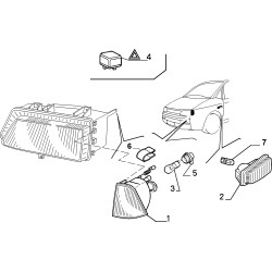 9406303537 LAMPARA ANTERIOR FIAT ORIGINAL