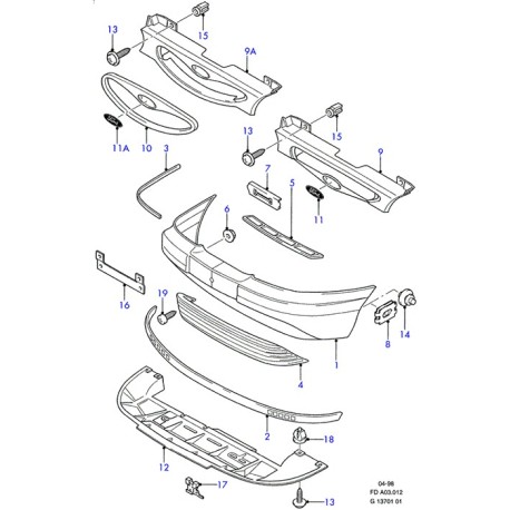 1128760 Tubo flexible de aire de sobrealimentación ORIGINAL FORD