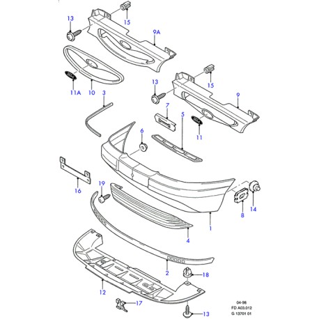 1128760 Tubo flexible de aire de sobrealimentación ORIGINAL FORD