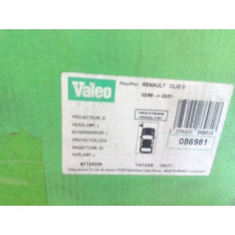 VALEO 086981 HEADLIGHTS LEFT CLIO 98'
