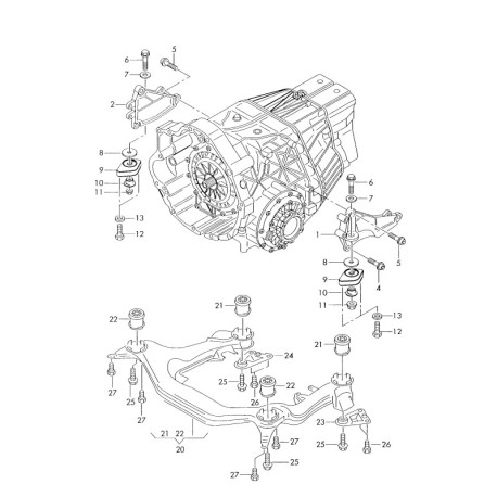 4B0399107B Apoyo original Audi A6 lado izquierdo