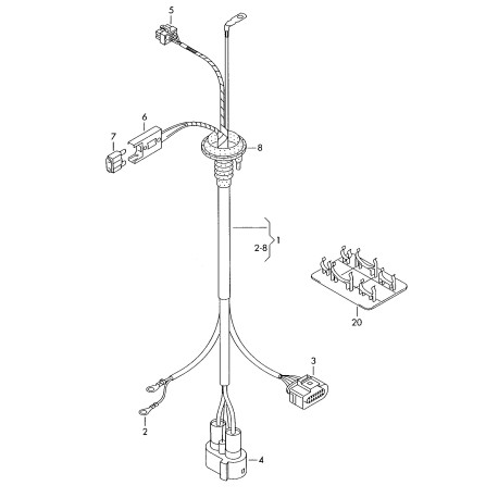 8E1971725 set cavi ventilatore elettrico NUOVO E ORIGINALE