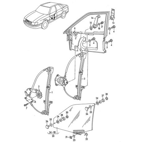 4A0959802D Electric Motor, Window Lift