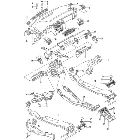 4D0820951J 5PR Air Vent Nozzle