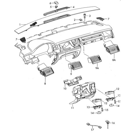 4E0820951J 3Q7 Air Vent Nozzle AUDI A8