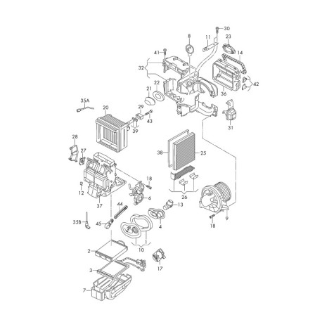 EVAPORATOR WITH EXPANSION VALVE 6Q0820103B