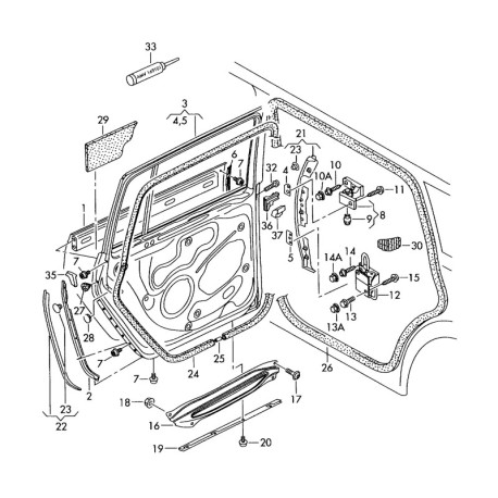 1K6839371B 5AP TRIM/PROTECTIVE STRIP, DOOR ORIGINAL