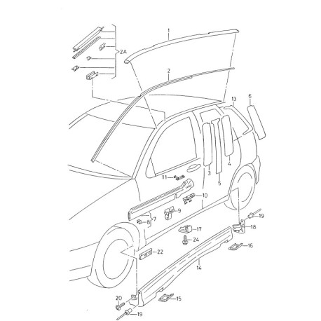 6K6853701 GRU MOLDURA TECHO ORIGINAL SEAT IBIZA