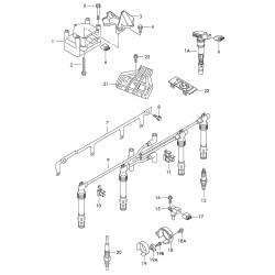 06H905621A candela di accensione originale skoda, vw