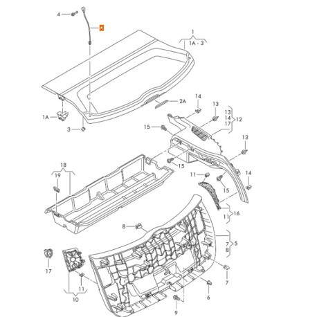 6j0863447a 9b9 banda original de bandeja SEAT IBIZA