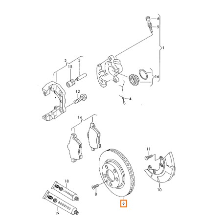 BRAKE DISC (VENTED) 8N0615301A