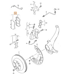 1 SET OF BRAKE PADS 7L0698151Q