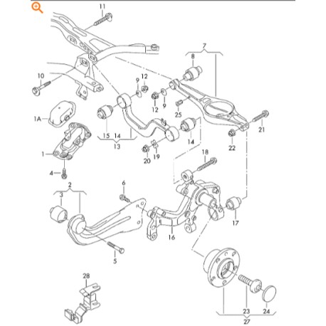 WHEEL BEARING HOUSING 1K0505435P