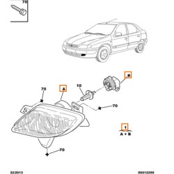 086757 FARO ANTINIEBLA VALEO CITROEN PEUGEOT