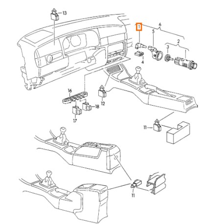 6K0919243 Original Vag Portalamparas with bulb