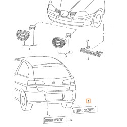 6K6853687AC 739 emblema IBIZA