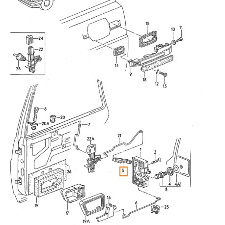323839080 SEAT VW ORIGINAL Puerta Casquillo