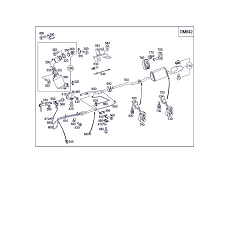 A2094902921 Tube d'échappement Mercedes d'origine