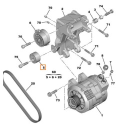 575129 rullo tenditore alternatore originale citroen peugeot 9618888580