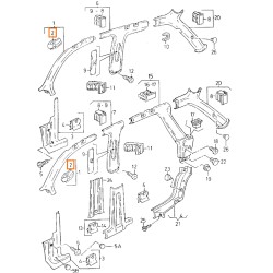 1H0867276 ORIGINAL SEAT VW CLIP