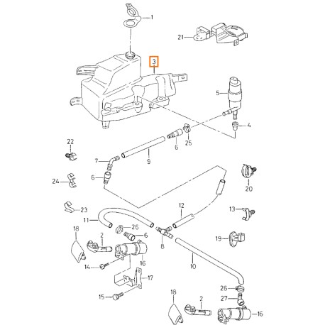 6K0955453N deposito limpia cristales original seat vw