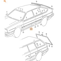 MOLDURA 323853516e 2bc original VW PASSAT