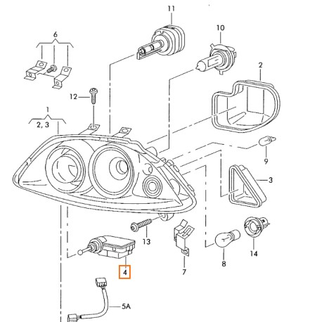 6L0941295 Moteur de réglage d'origine Ibiza Cordoba