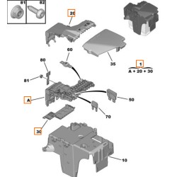 9665878080 Boîte à fusible de la Peugeot 508 d'origine