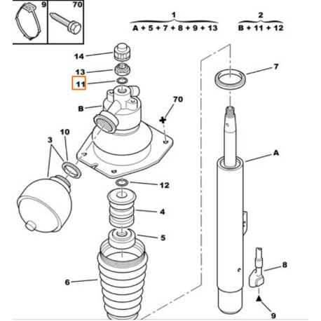 Cylindre d'origine de la planche torique 96145321