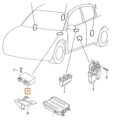 Unité de commande 6q0959433et00