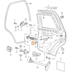 6N4971916A pasacables original vw polo, seat toledo