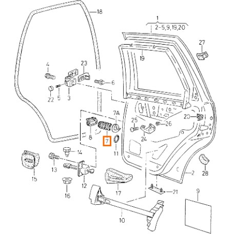 6N4971916A pasacables original vw polo, seat toledo