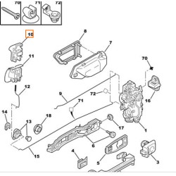 96029296ZL BOUTON DE VERROUILLAGE DE PORTE D'ORIGINE CITROEN