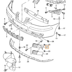 6L0853666L 9B9 SIÈGE DE GRILLE D'ORIGINE