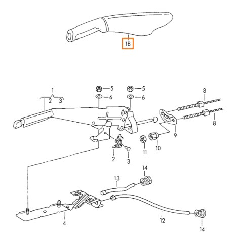 1H0711461H B41 empuñadura original vw-seat