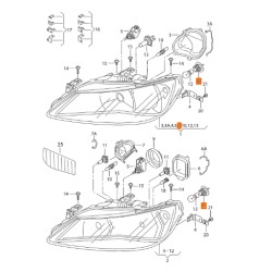 6J0941156 ORIGINAL GELBER LICHT-LAMPENHALTER