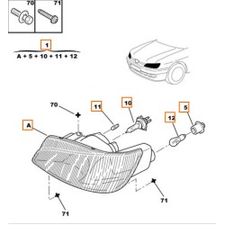 faro izquierdo original peugeot 306 restyling 6204Q7