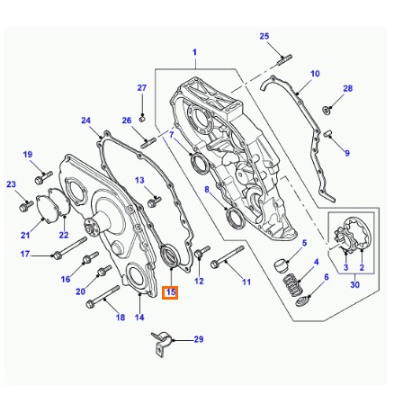 ERR7143 JOINT SPI RADIAL AVANT DE VILEBREQUIN Land Rover d'origine