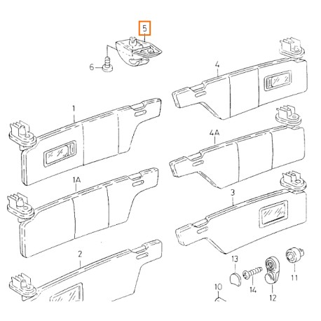 6K0857559 1DH SUNVISOR SUPPORT