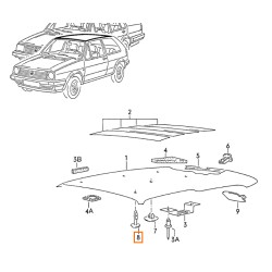 ORIGINAL clip gris tela techo 191867840 8ax