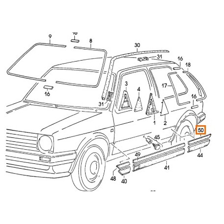 TRIM FOR SIDE PART 191853432E