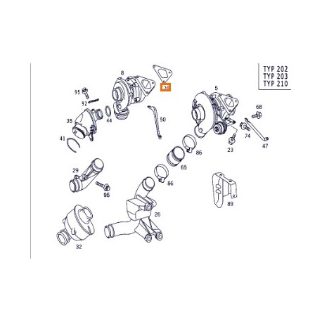 A6461420080 ADDITIONAL GASKET Original Mercedes