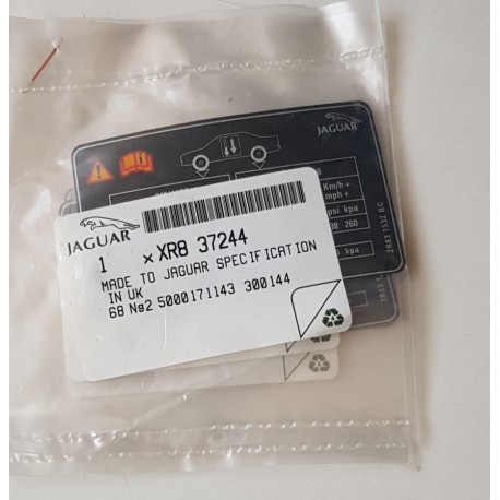 xr837244 etiqueta adhesiva original jaguar